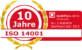 Quality Austria 10-Year Anniversary Seal for ISO 14001 – Berndorf Band Machinery GmbH